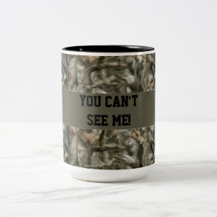Du kannst mich nicht lustige Camouflage-Tasse sehe Zweifarbige Tasse