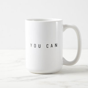 DU KANNST Minimalistischer Motivationsbecher Kaffeetasse