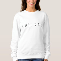 DU KANNST Minimalistisches Motivations-Sweatshirt