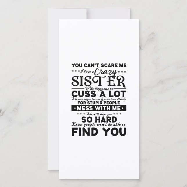 Du kannst mir egal sein, dass ich eine verrückte S Dankeskarte (Vorderseite)