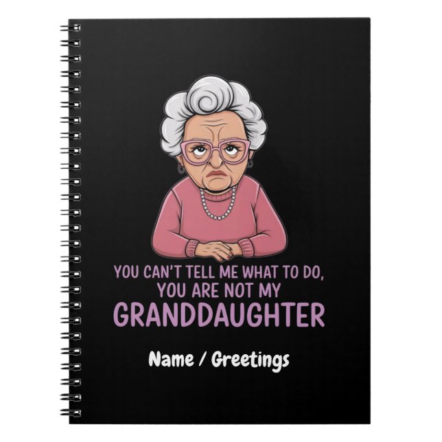 Du kannst mir nicht sagen, du bist nicht meine Enk Notizblock (Vorderseite)