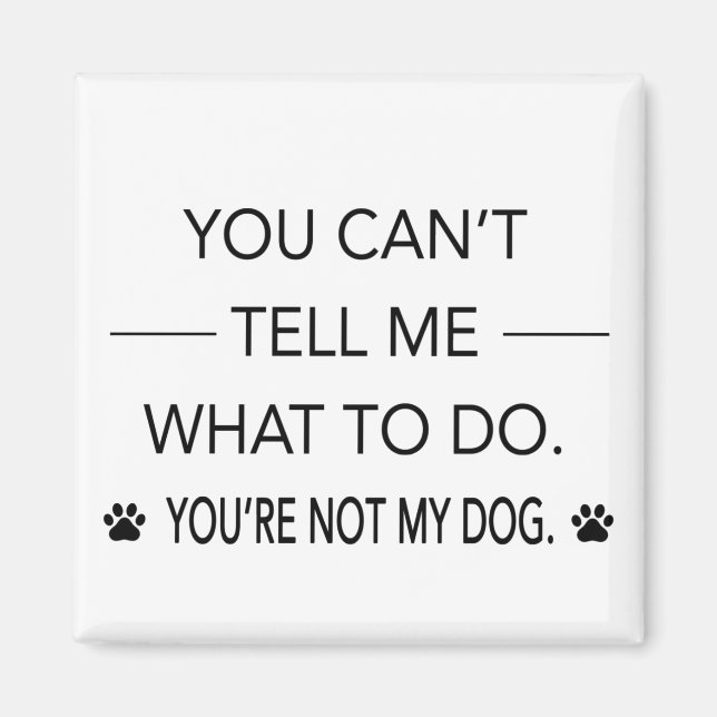 Du kannst mir nicht sagen, was ich tun soll. Du bi Magnet (Vorne)