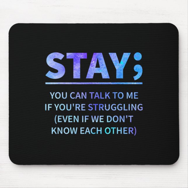 Du kannst mit mir reden, wenn du dich Bleibe Mousepad (Vorne)