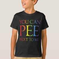 Du kannst neben mir pinkeln Funny T Shirt schwul L