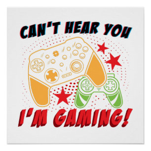 Du kannst nicht hören, dass ich Shirt spiele, Funn Poster