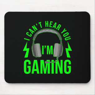 Du kannst nicht hören, wie du im Gaming Shirt Funn Mousepad