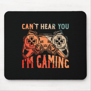 Du kannst nicht hören, wie du im Gaming Shirt Funn Mousepad