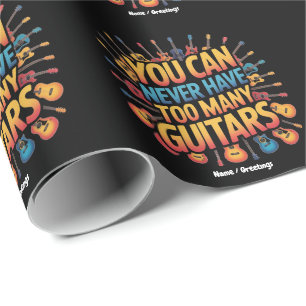Du kannst nie zu viele Gitarren Funny Music haben Geschenkpapier