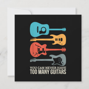 Du kannst nie zu viele Gitarren haben Dankeskarte