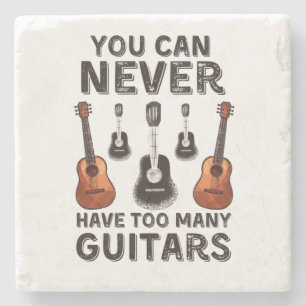 Du kannst nie zu viele Gitarren lustig haben Steinuntersetzer
