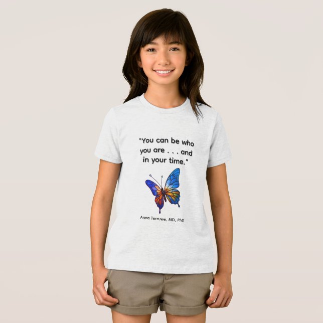DU KANNST SEIN, WER DU BIST Kinder- Tri-Blend Shirt (Vorderseite Voll)