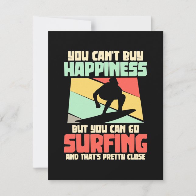 Du kannst surfen gehen dankeskarte (Vorderseite)