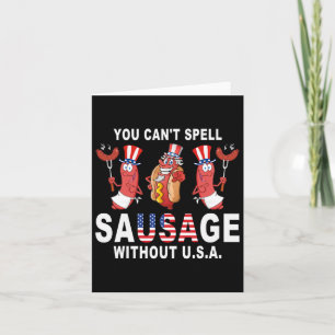Du kannst Würstchen nicht ohne USA buchstabieren 4 Karte