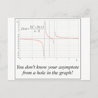 Du kennst deine Asymptote nicht... Postkarte