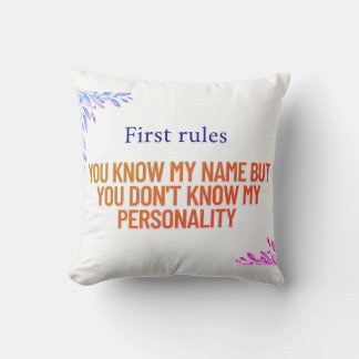 Du kennst meinen Namen, aber du kennst meine Persö Kissen