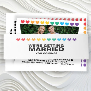 Du Kommst Regenbogen Schwule Hochzeit Einladungsbanderole