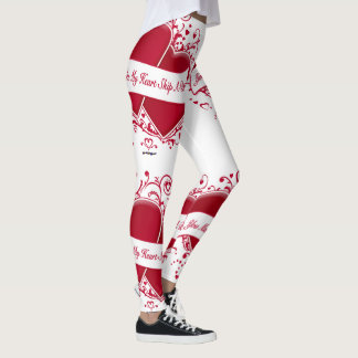 Du lässt mein Herz ein strahlend rotes Herz übersp Leggings