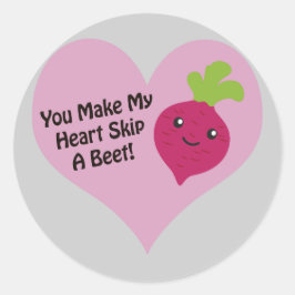 Du lässt mein Herz eine Rübe überspringen Runder Aufkleber