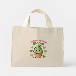 Du lässt mein Herz erblühen süße Kawaii Matcha Mini Stoffbeutel