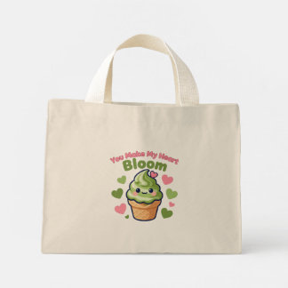 Du lässt mein Herz erblühen süße Kawaii Matcha Mini Stoffbeutel