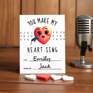 Du lässt mein Herz singen zum Valentinstag Feiertagskarte