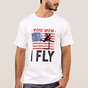 Du läufst I Fly Track und Field Hurdles Hurdells T-Shirt