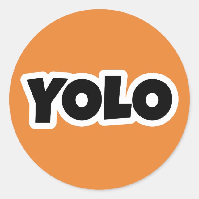 Du lebst nur einmal runder aufkleber (Vorderseite)