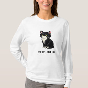 Du lügst, ich schiele Funny Tuxedo Cat Zitat T-Shirt