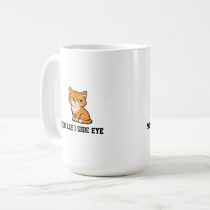 Du lügst, ich schiele Grumpy Orange Tabby Katze Kaffeetasse