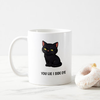"Du lügst, ich schiele" Lustiger, mürrischer schwa Kaffeetasse