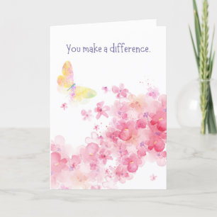 "Du machst einen Unterschied" Danke, dass du eine  Dankeskarte