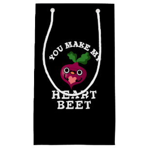 Du machst mein Herz Beet Funny Veggie Pun Dark BG Kleine Geschenktüte