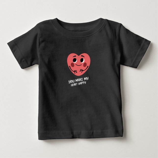 Du machst mein Herz glücklich Baby T-shirt (Vorderseite)