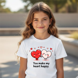 "Du machst mein Herz glücklich" Süße romantische H T-Shirt