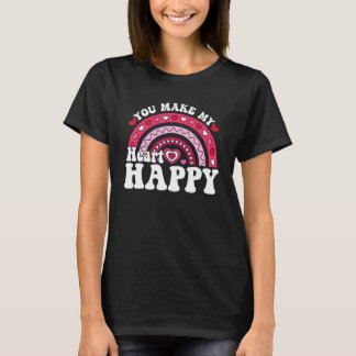 Du machst mein Herz glückliches Regenbogenherz Val T-Shirt