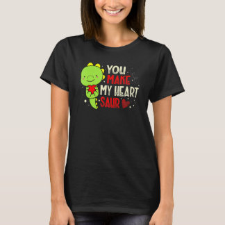 Du machst mein Herz saur Dinosaurierliebhaber Vale T-Shirt