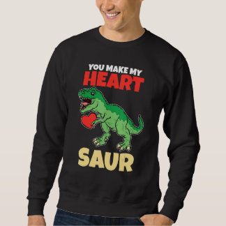 Du machst mein Herz saur Valentinstag Dinosaurie Sweatshirt
