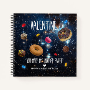 Du machst mein Universum süßer Valentinstag Notizbuch
