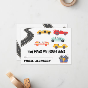 Du machst meine Herzrasse Kinder Valentinstag Mitteilungskarte