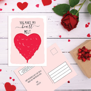 Du machst meinen Herzmelzen romantischer Valentins Feiertagspostkarte