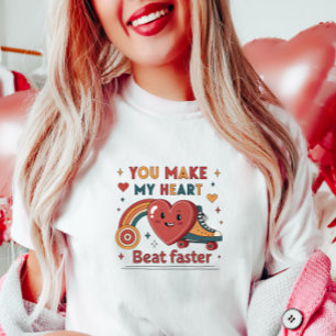 Du machst meinen Herzschlag schneller, Spaß Retro T-Shirt