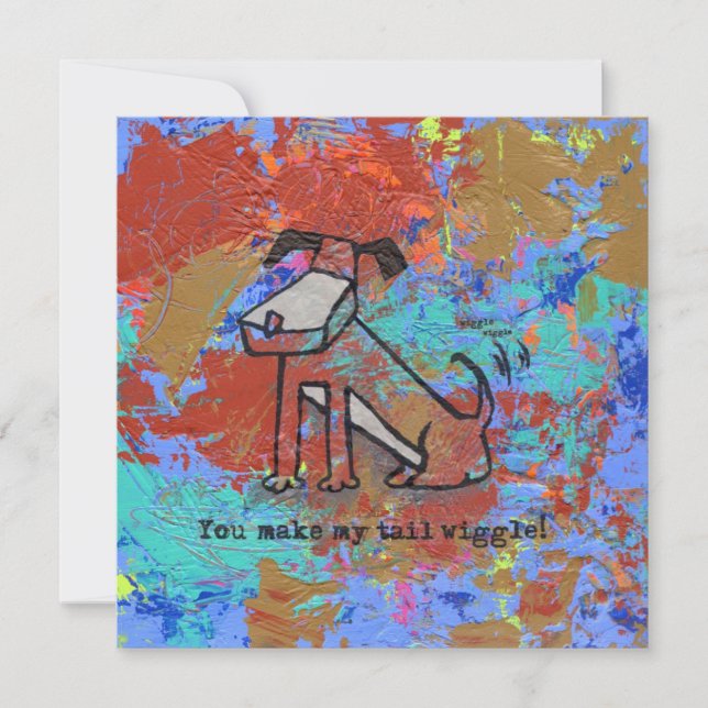 Du machst meinen Schwanz zum Wackeln! Einladung (Vorderseite)