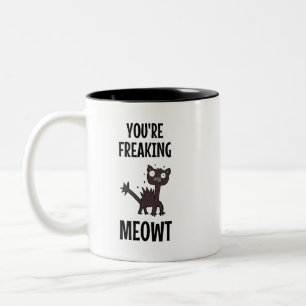 Du machst Meowt-Zwei-Tone-Tasse Zweifarbige Tasse