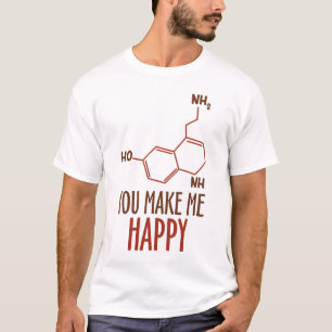 Du machst mich glücklich Chemie-Molekül-Pun-Design T-Shirt