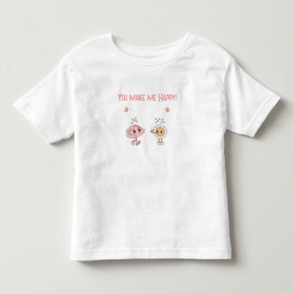Du machst mich glücklich! Glückliches Gehirn und B Kleinkind T-shirt
