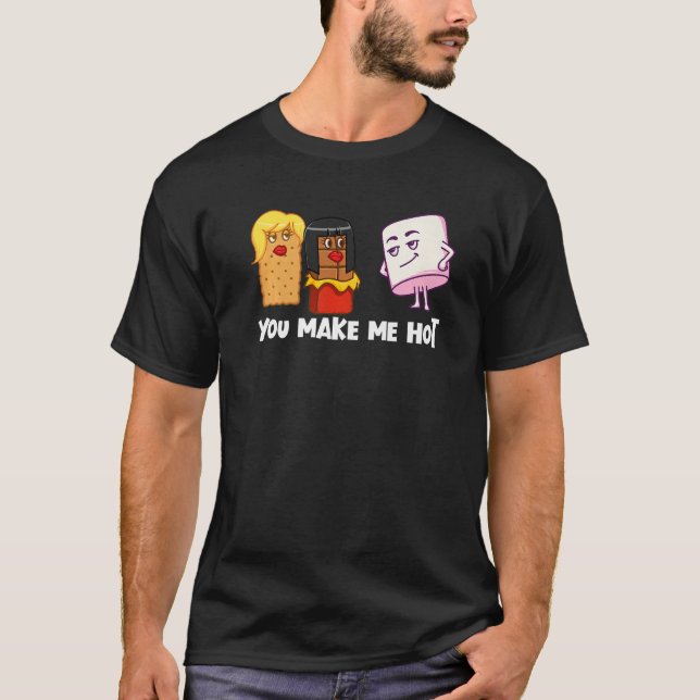 Du machst mich heiß, Marshmallow Camping Smores T-Shirt (Vorderseite)