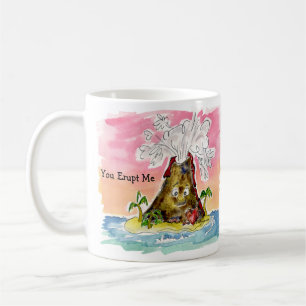Du machst mich kaputt, ich lava you Cartoon Volcan Kaffeetasse