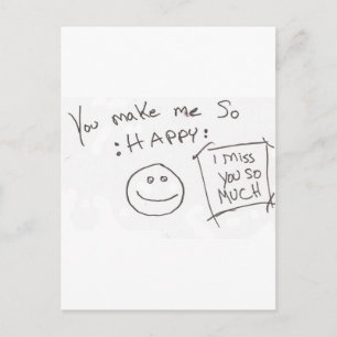 Du machst mich so :GLÜCKLICH: Ich vermisse dich so Postkarte
