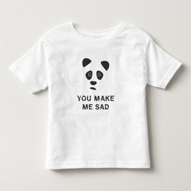 Du machst mich traurig. Trauriger Panda. Kleinkind T-shirt (Vorderseite)