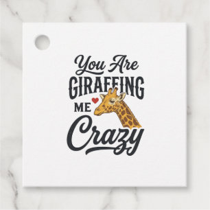 Du machst mich verrückt, lustiges Giraffen-Shirt_1 Geschenkanhänger
